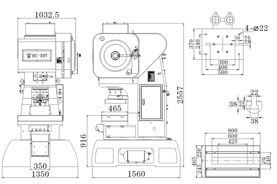 c型高速精密沖床結構圖